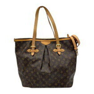Louis Vuitton Canvas Brown Monogram Bag Palermo Shoulder